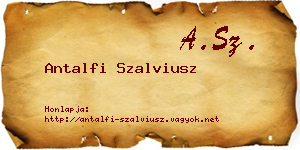 Antalfi Szalviusz névjegykártya